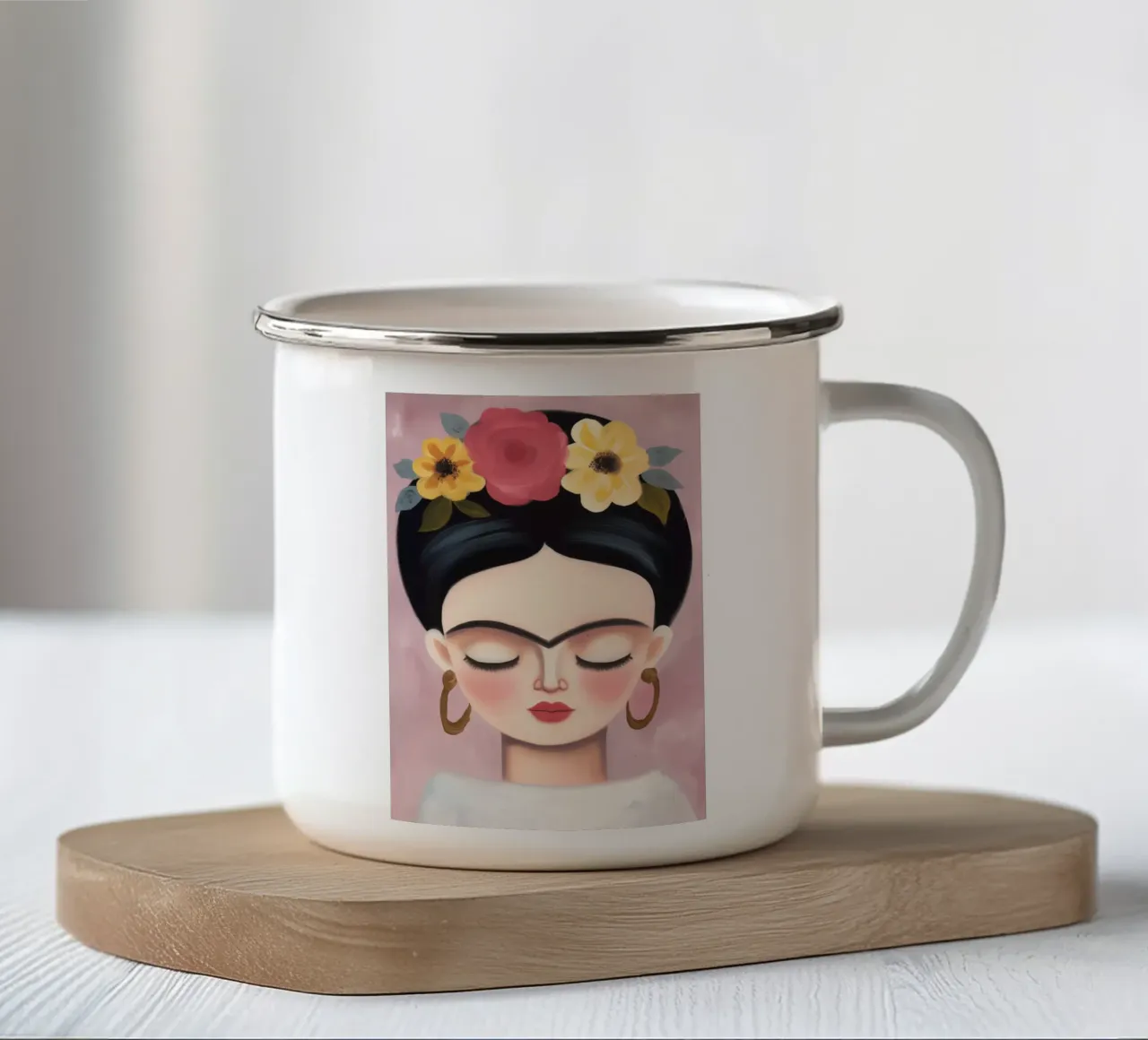 L'amore della piccola Frida tazza in smalto da Carinaprint