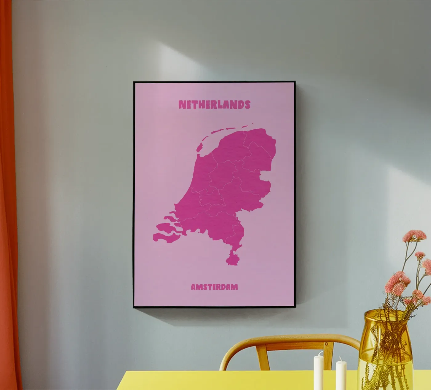 Netherlands Amsterdam Map plexiglass da Attaboy Dsgn