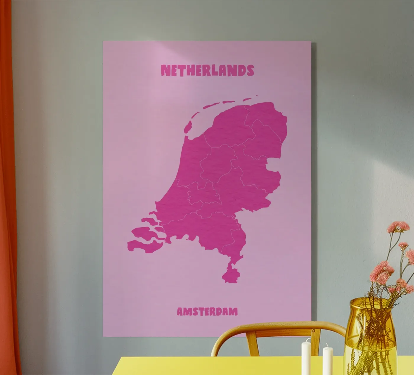 Netherlands Amsterdam Map plexiglass da Attaboy Dsgn