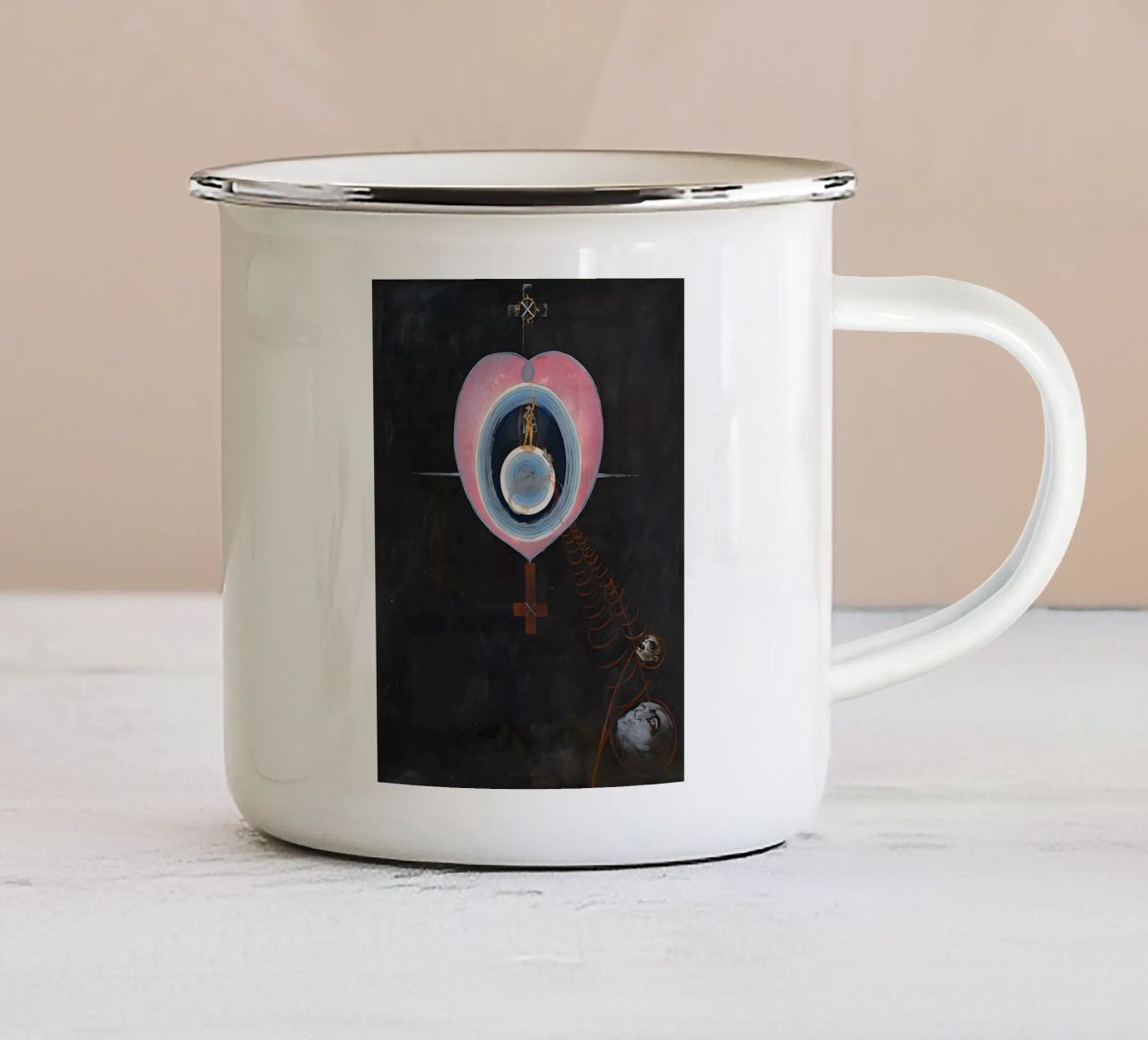 Hilma Af Klint - La Colomba n. 09 Gruppo IXUW n. 33 tazza in smalto da William Store