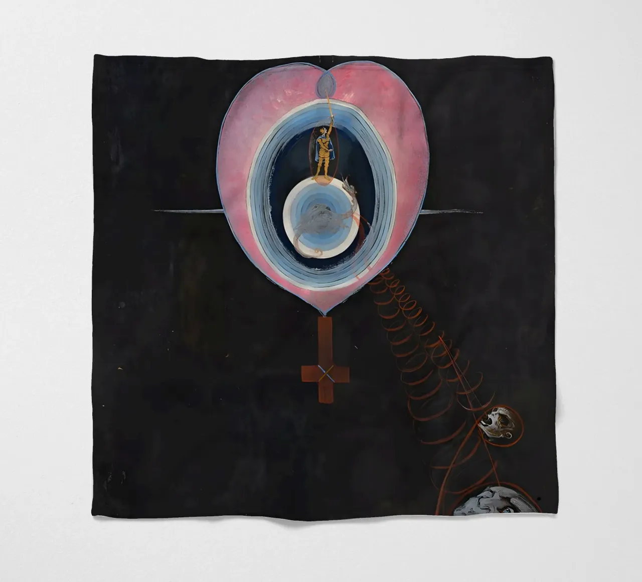 Hilma Af Klint - La Colomba n. 09 Gruppo IXUW n. 33 coperta in pile da William Store