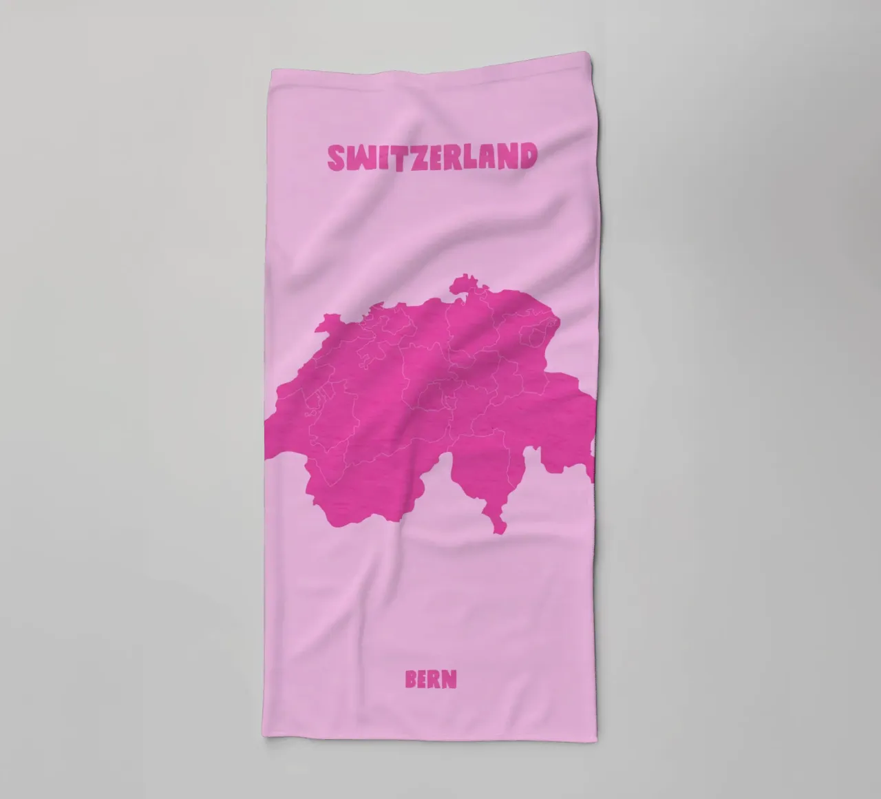 Switzerland Bern Map asciugamano da bagno da Attaboy Dsgn