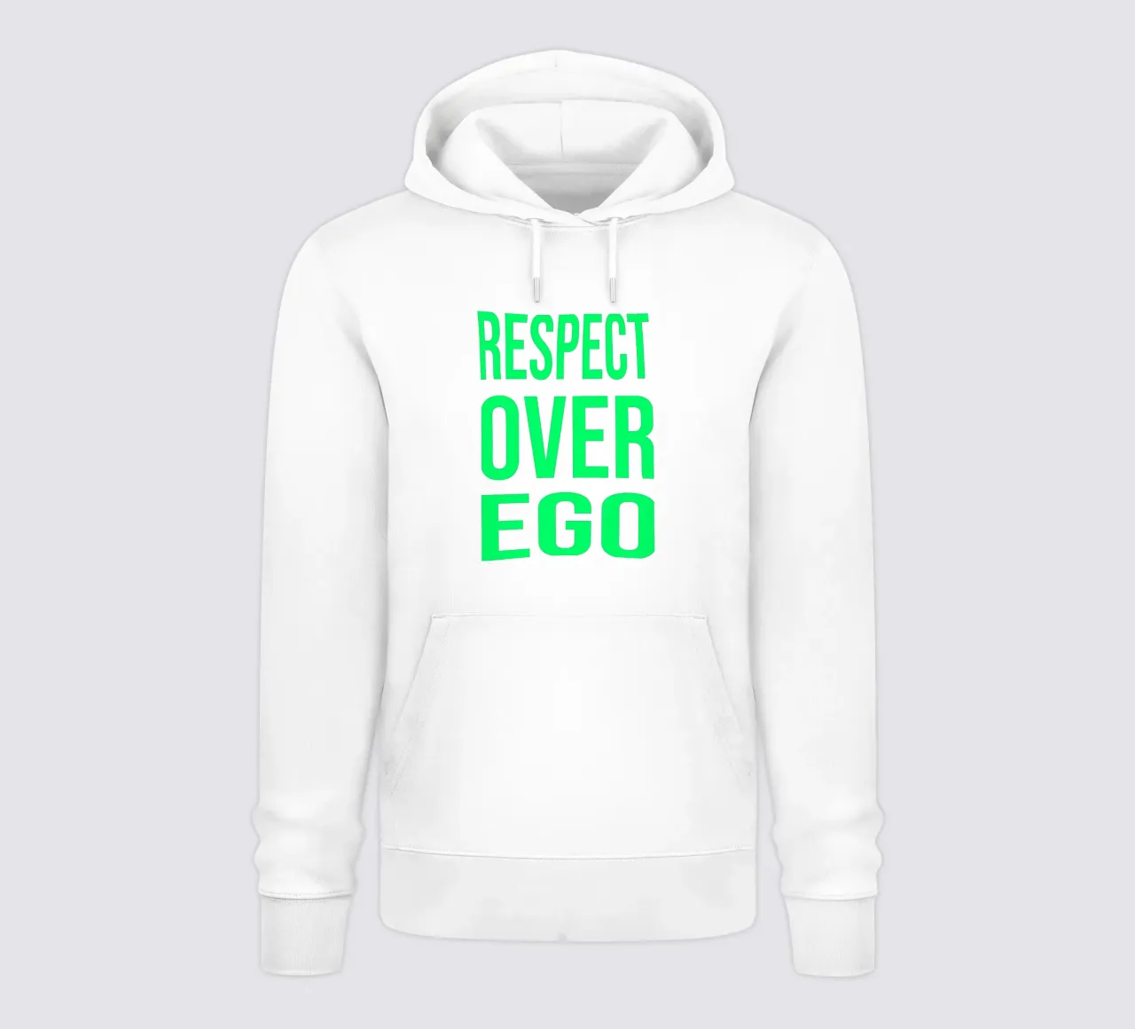 OVER series- bold letters, brave values (5 colors) felpa con cappuccio da FRICKE DESIGN