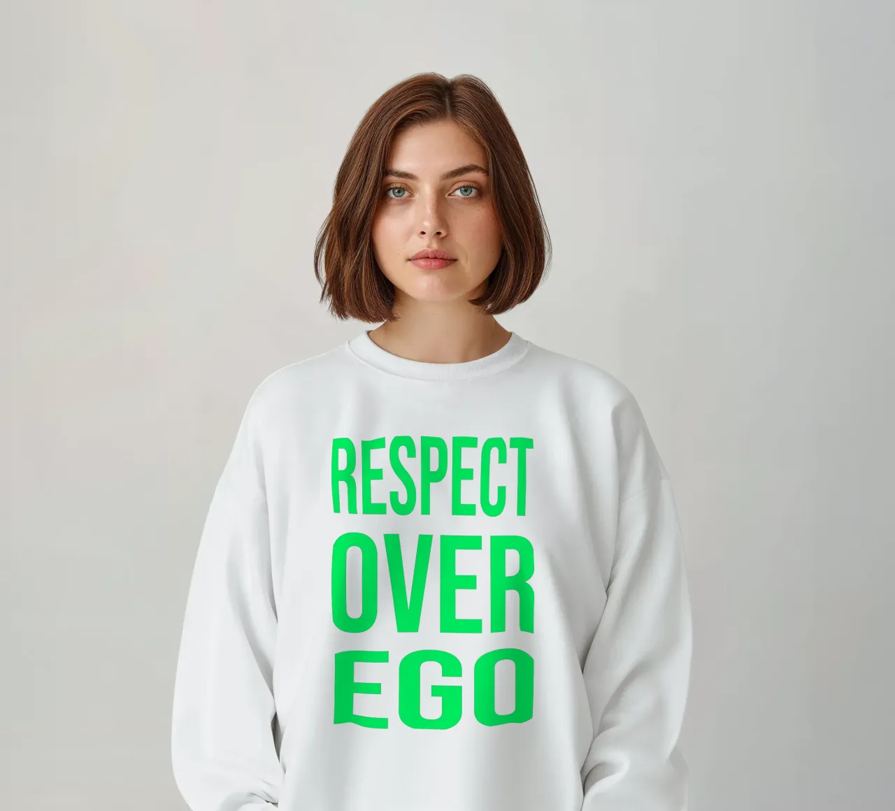 OVER series- bold letters, brave values (5 colors) felpa da FRICKE DESIGN