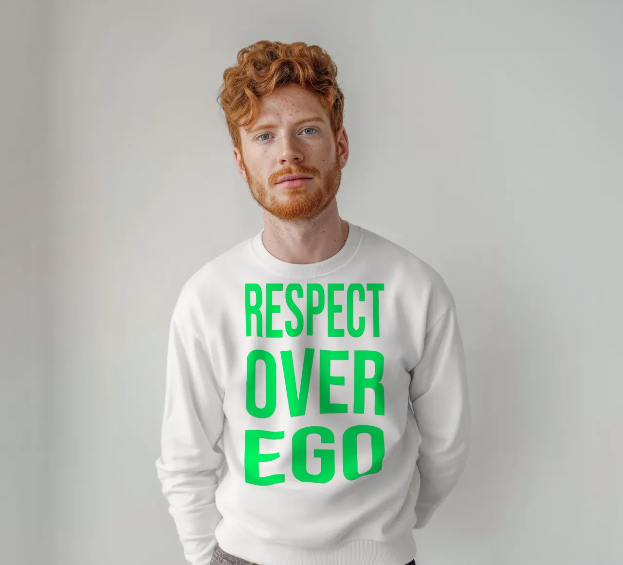 OVER series- bold letters, brave values (5 colors) felpa da FRICKE DESIGN