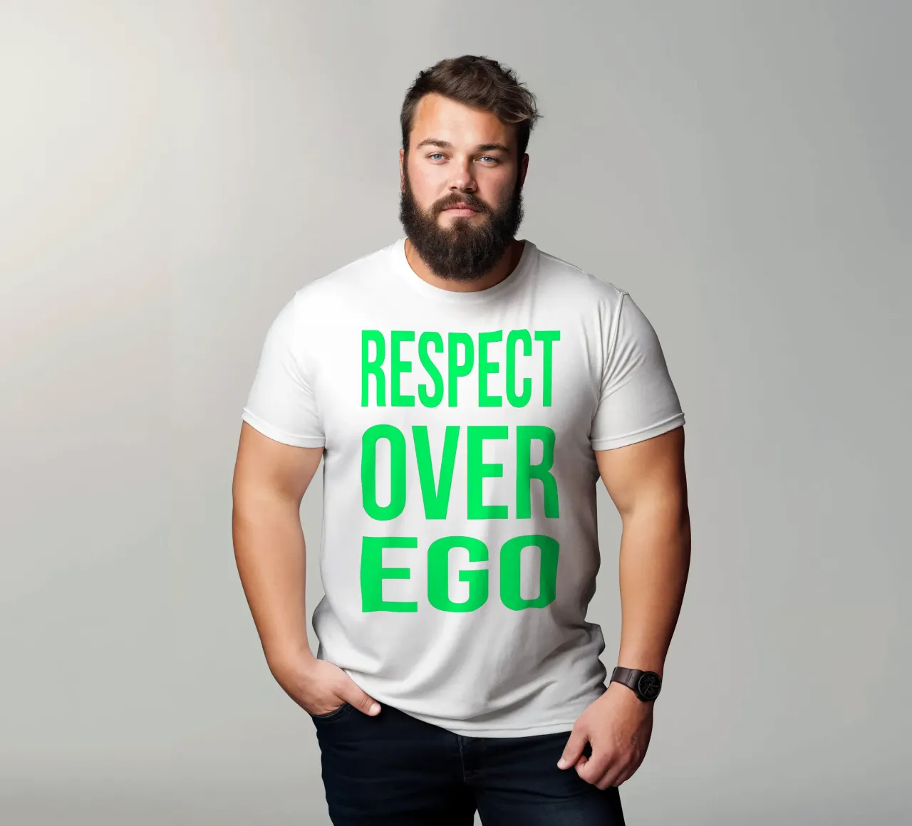 OVER series- bold letters, brave values (5 colors) t-shirt da FRICKE DESIGN
