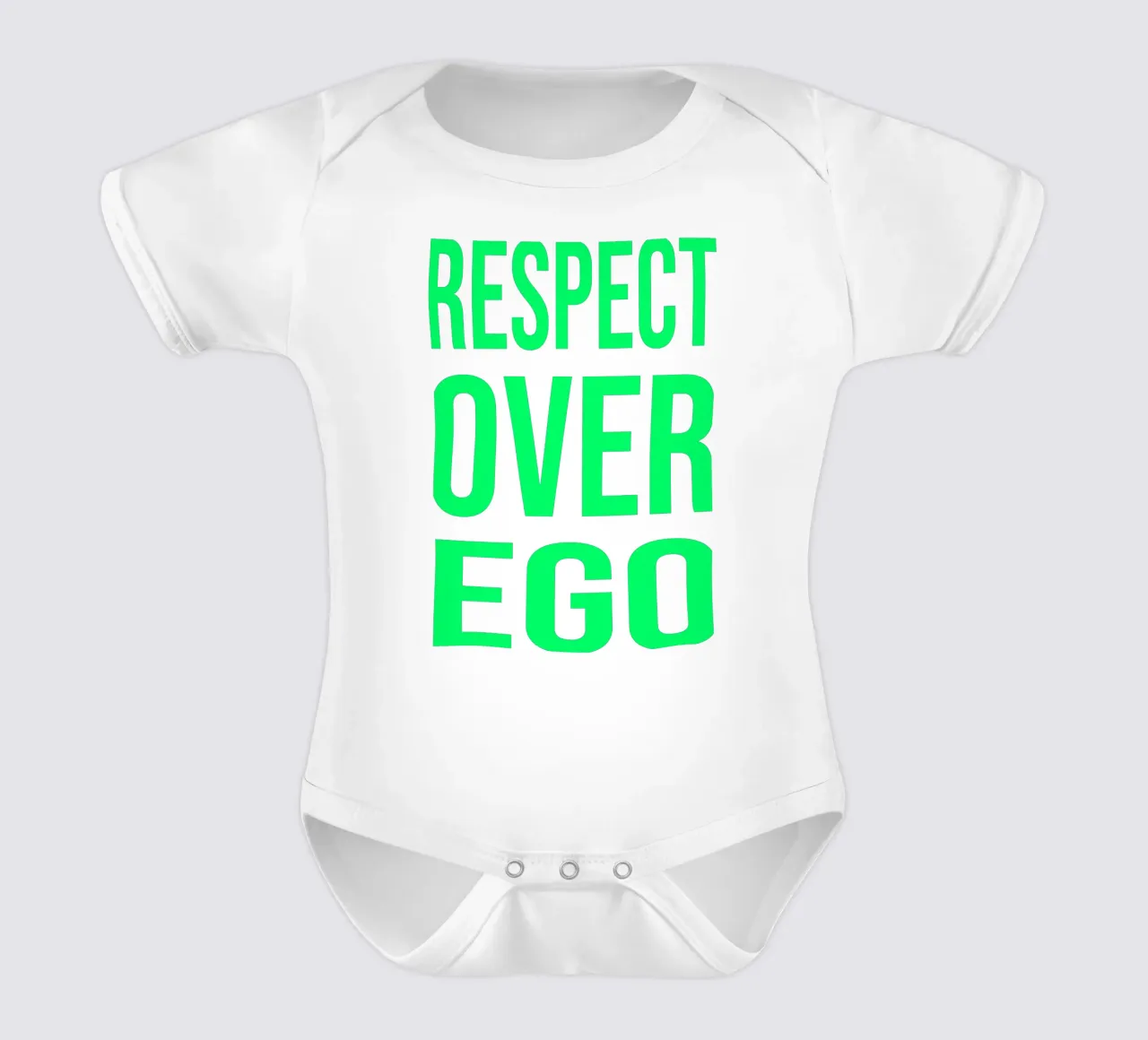 OVER series- bold letters, brave values (5 colors) body neonato maniche corte da FRICKE DESIGN