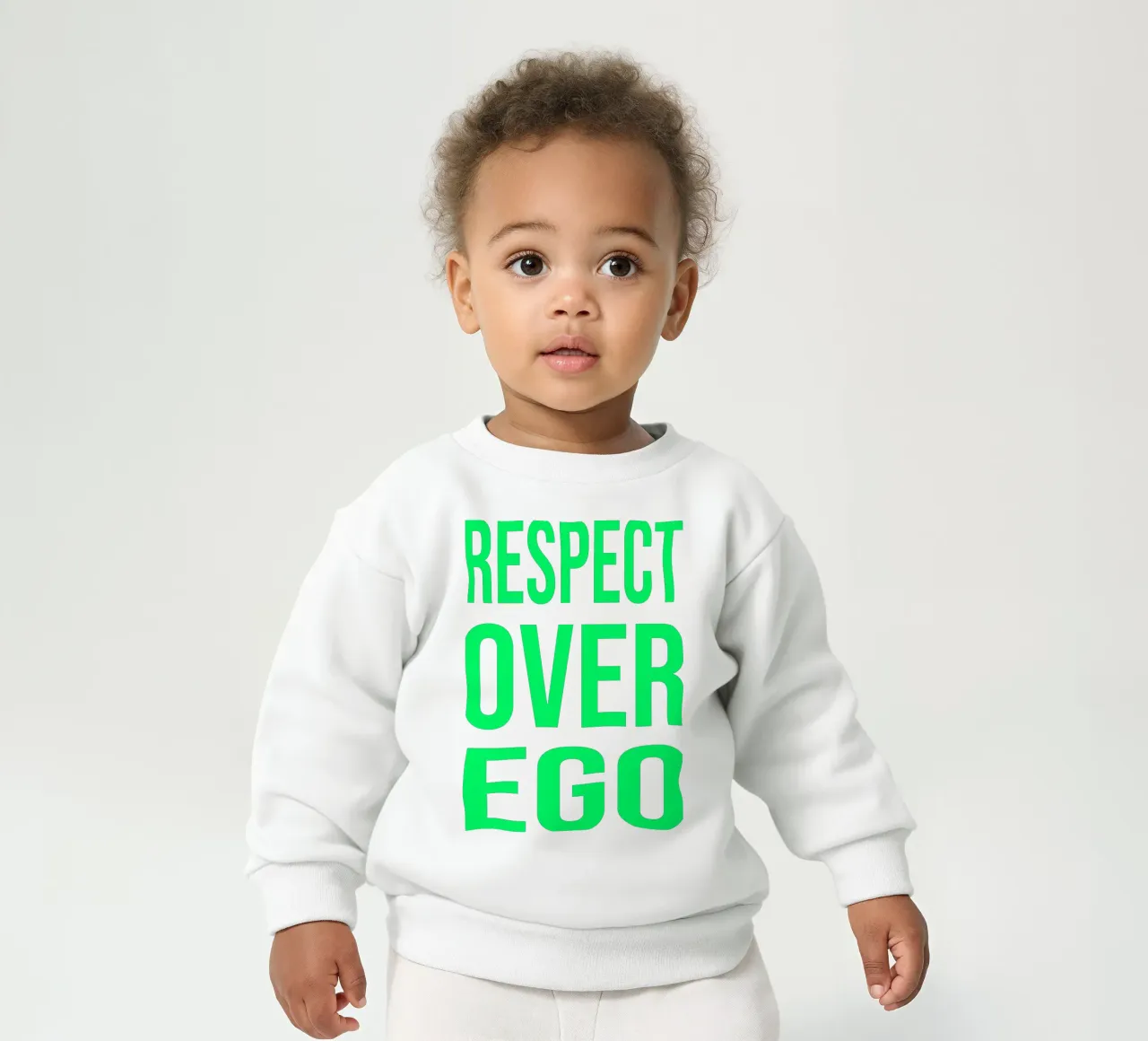 OVER series- bold letters, brave values (5 colors) felpa neonato da FRICKE DESIGN
