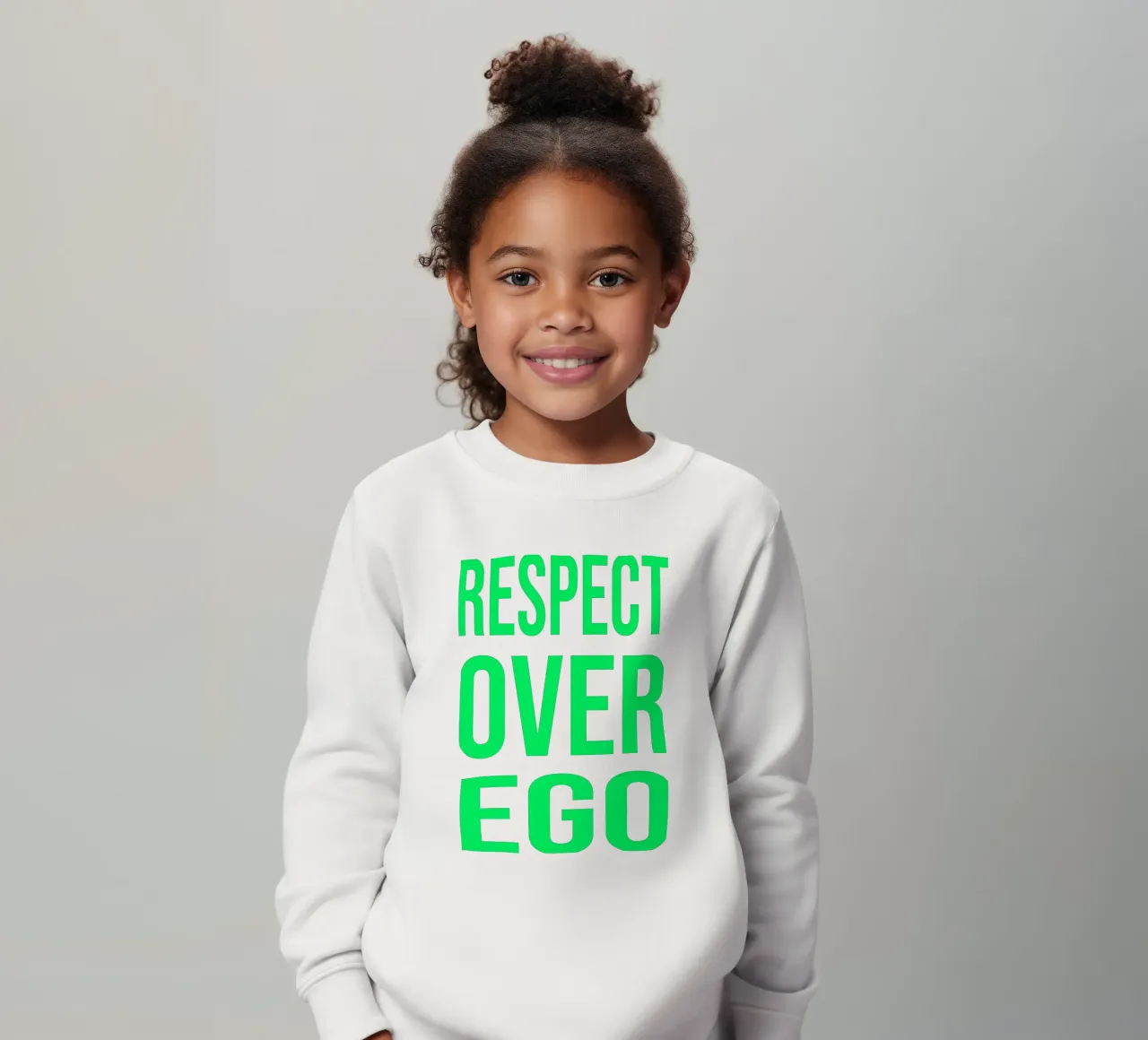 OVER series- bold letters, brave values (5 colors) felpa bambino da FRICKE DESIGN