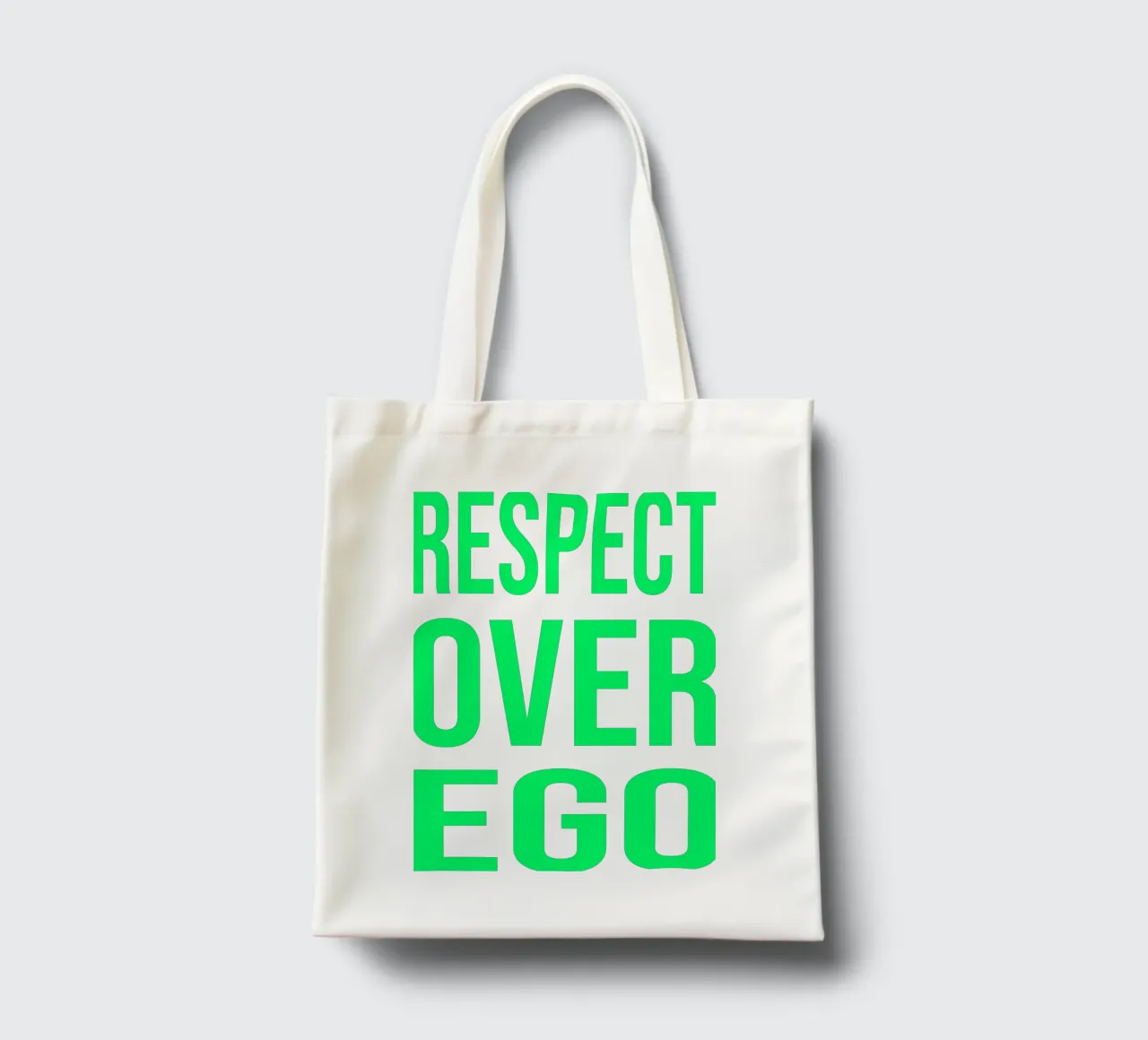 OVER series- bold letters, brave values (5 colors) borsa in juta da FRICKE DESIGN
