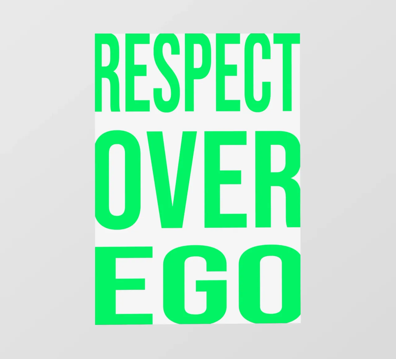 OVER series- bold letters, brave values (5 colors) pellicola backlit da FRICKE DESIGN
