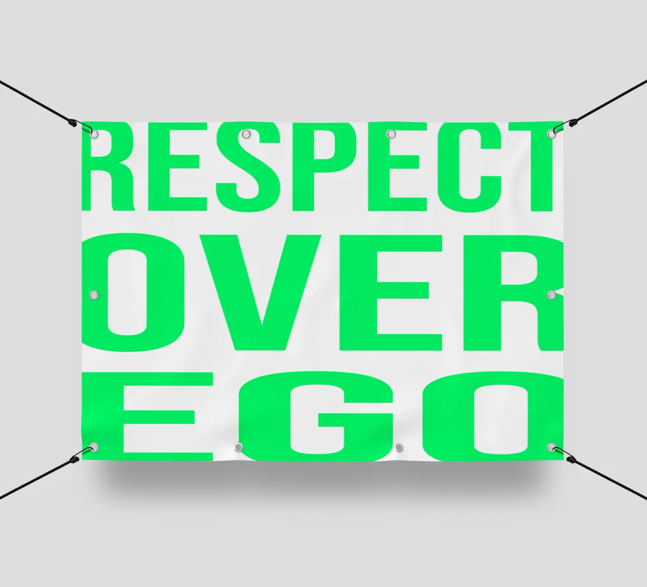 OVER series- bold letters, brave values (5 colors) telo in pvc da FRICKE DESIGN