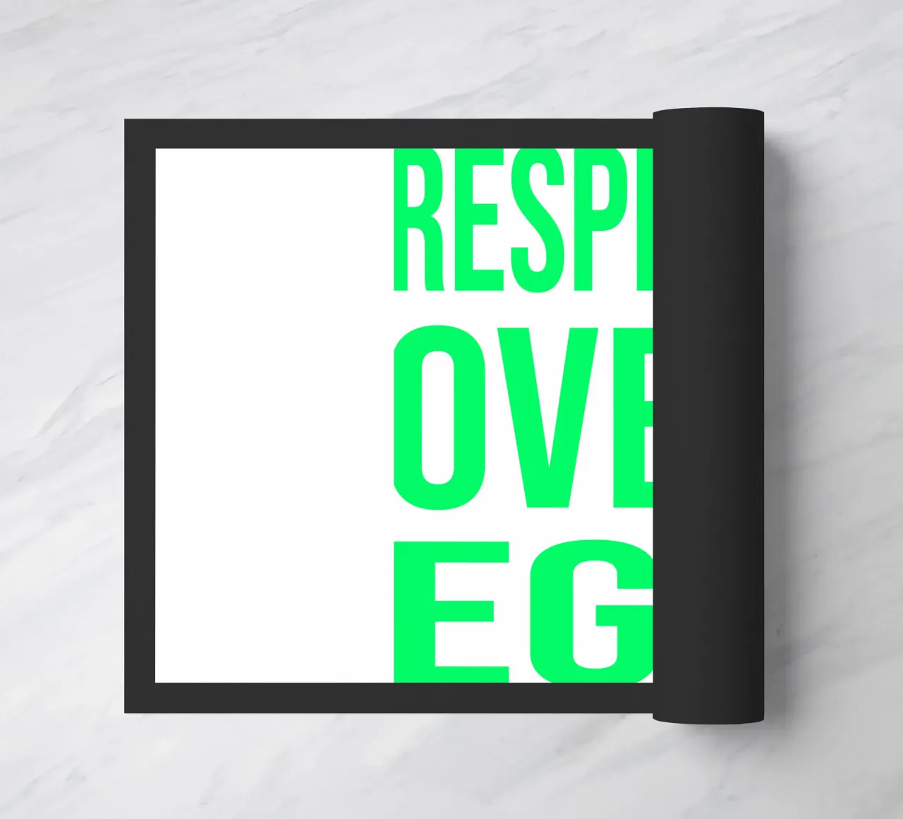 OVER series- bold letters, brave values (5 colors) zerbino da FRICKE DESIGN