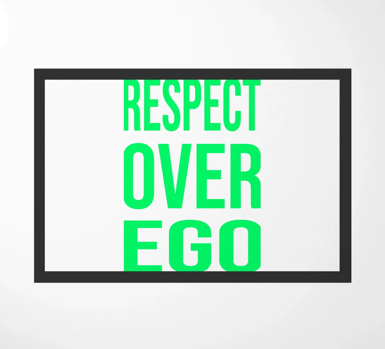 OVER series- bold letters, brave values (5 colors) zerbino da FRICKE DESIGN