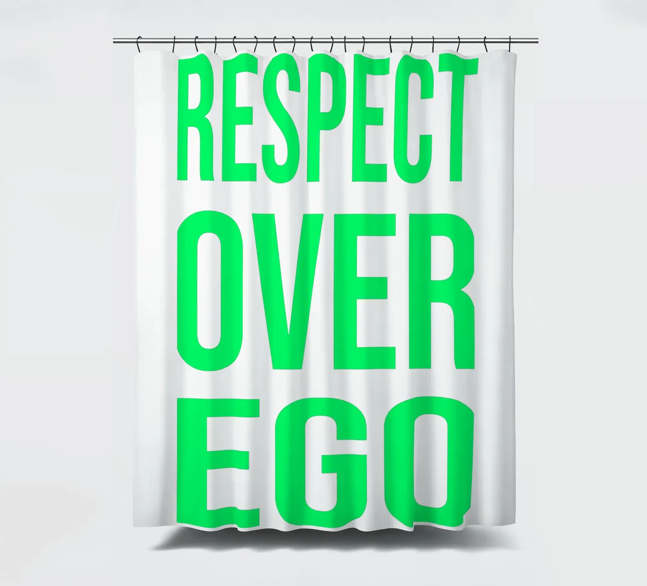 OVER series- bold letters, brave values (5 colors) tenda da doccia da FRICKE DESIGN