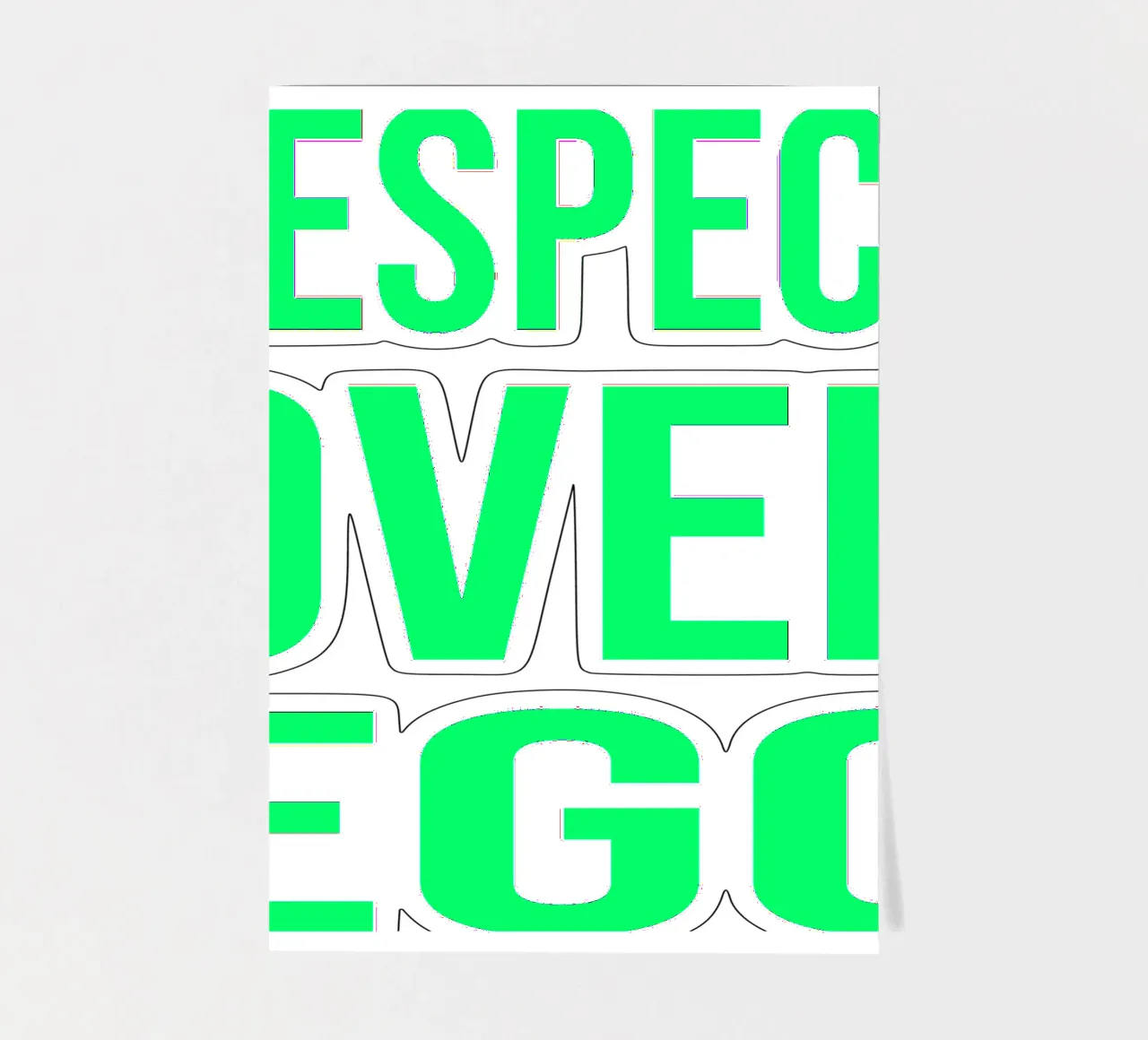 OVER series- bold letters, brave values // more @OVER SERIES foglio adesivo da FRICKE DESIGN
