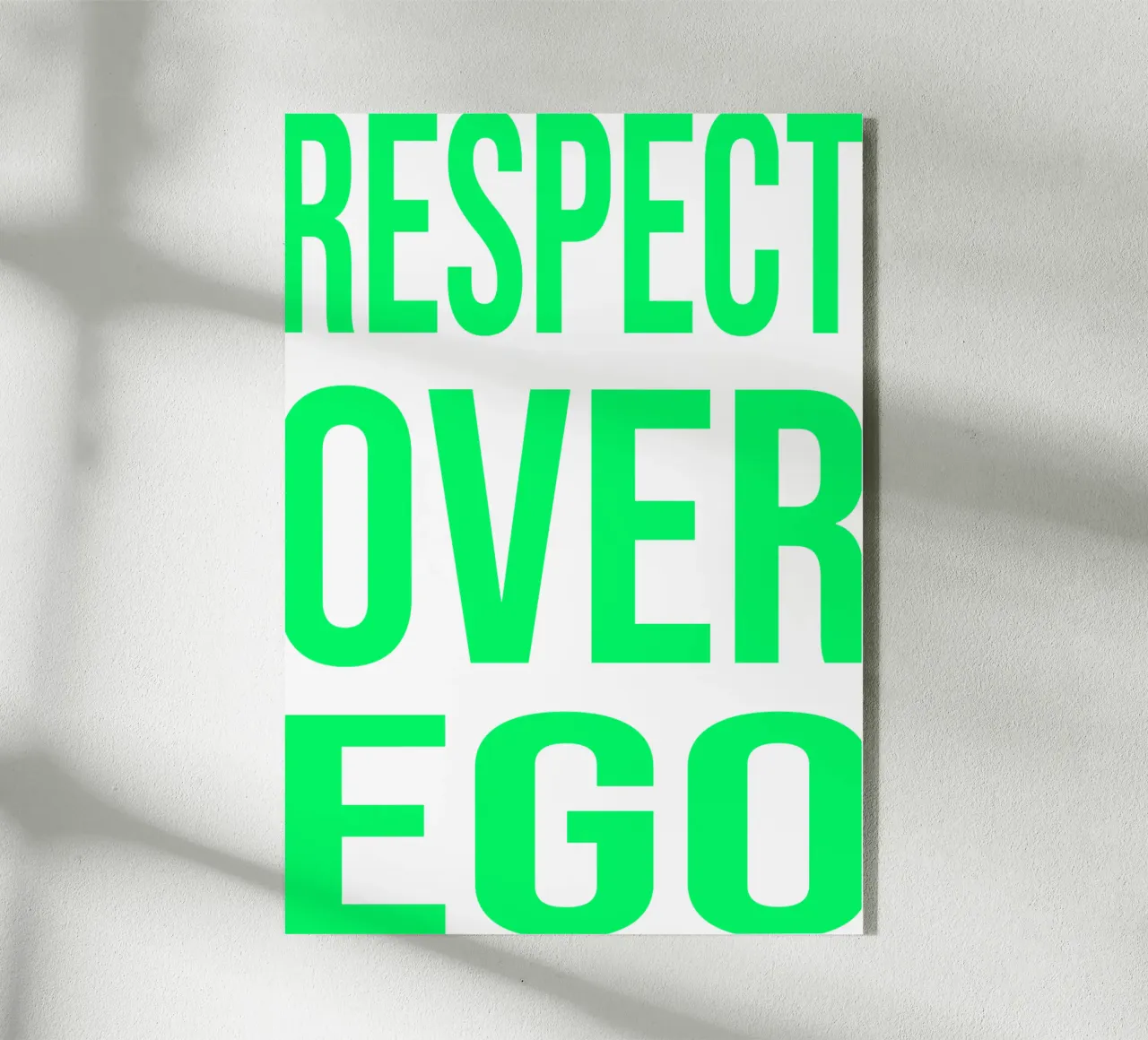 OVER series- bold letters, brave values (5 colors) plexiglass da FRICKE DESIGN