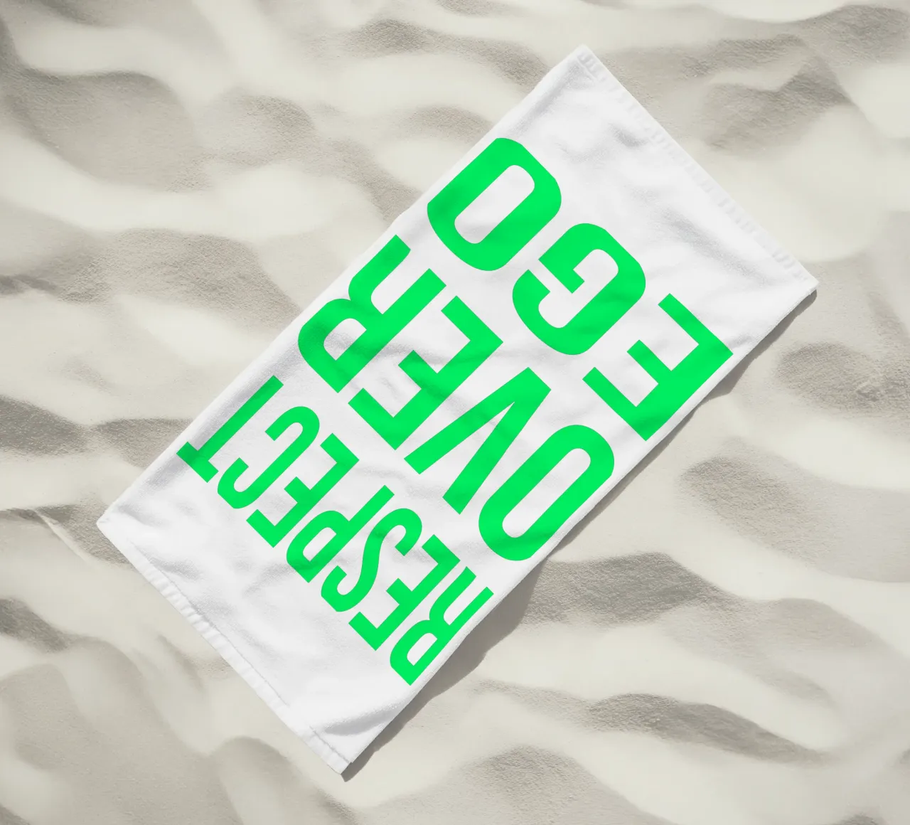 OVER series- bold letters, brave values (5 colors) telo mare da FRICKE DESIGN