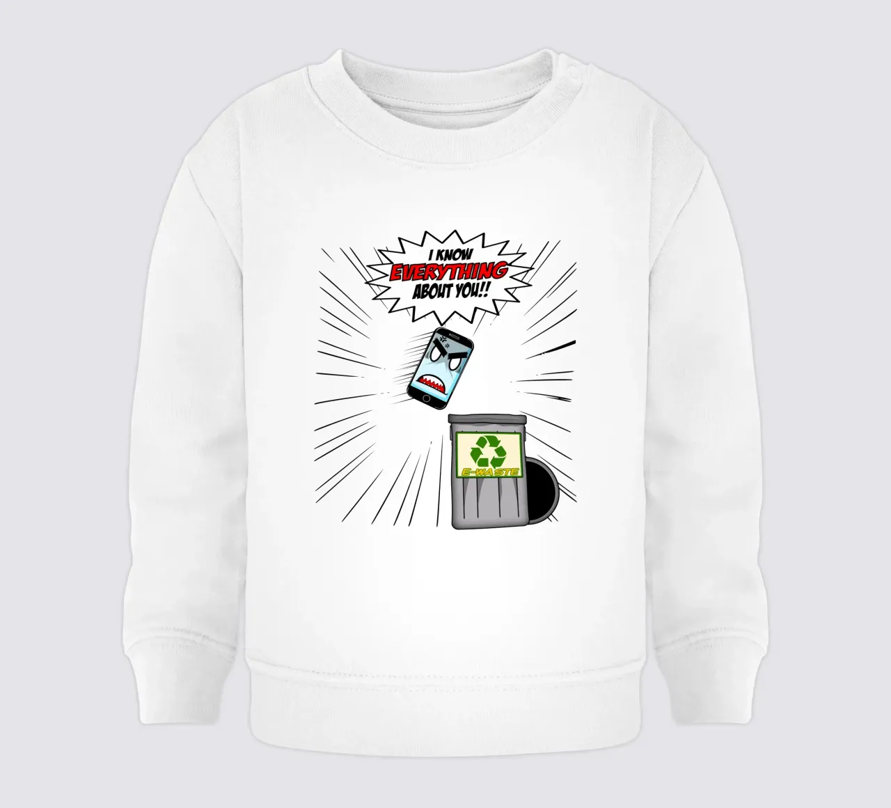Telefono divertente Sarcasmo Umorismo Tech Geek Design felpa neonato da sillyindustries