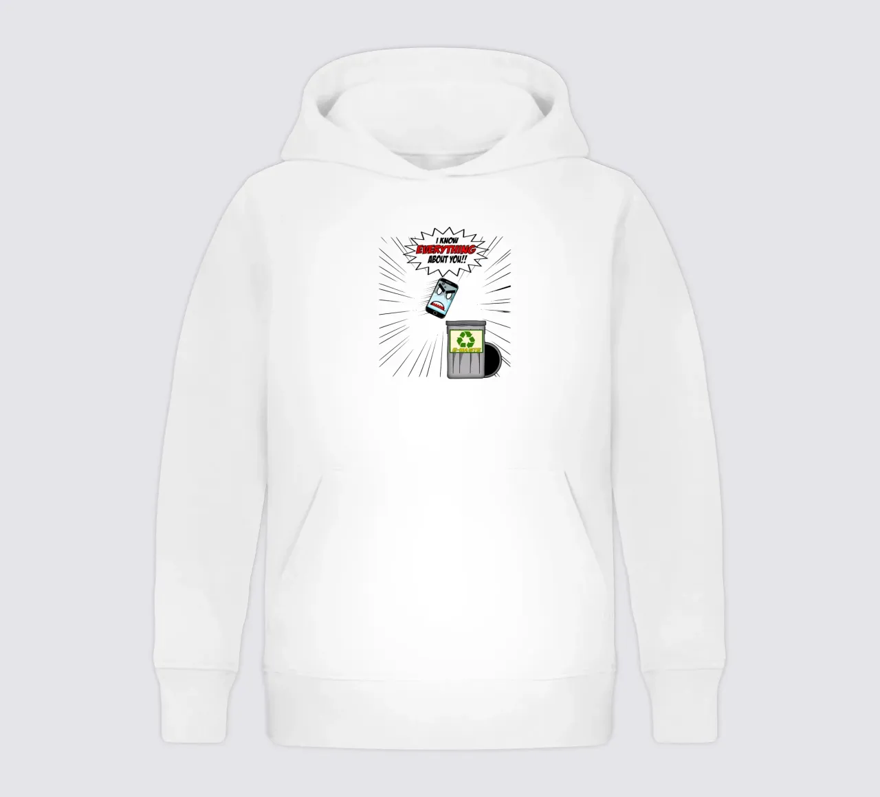 Telefono divertente Sarcasmo Umorismo Tech Geek Design felpa bambino con cappuccio da sillyindustries