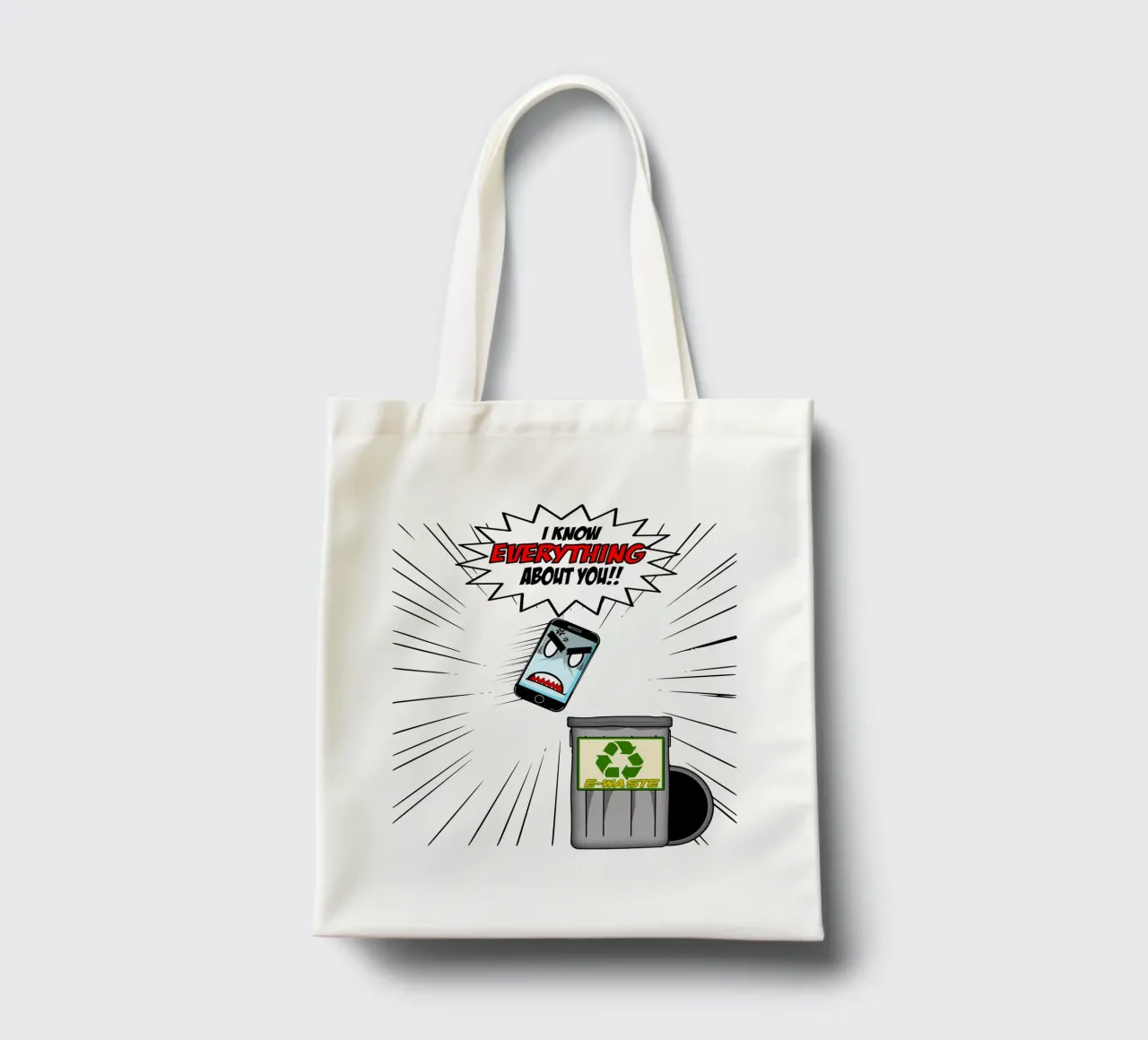 Telefono divertente Sarcasmo Umorismo Tech Geek Design borsa in juta da sillyindustries