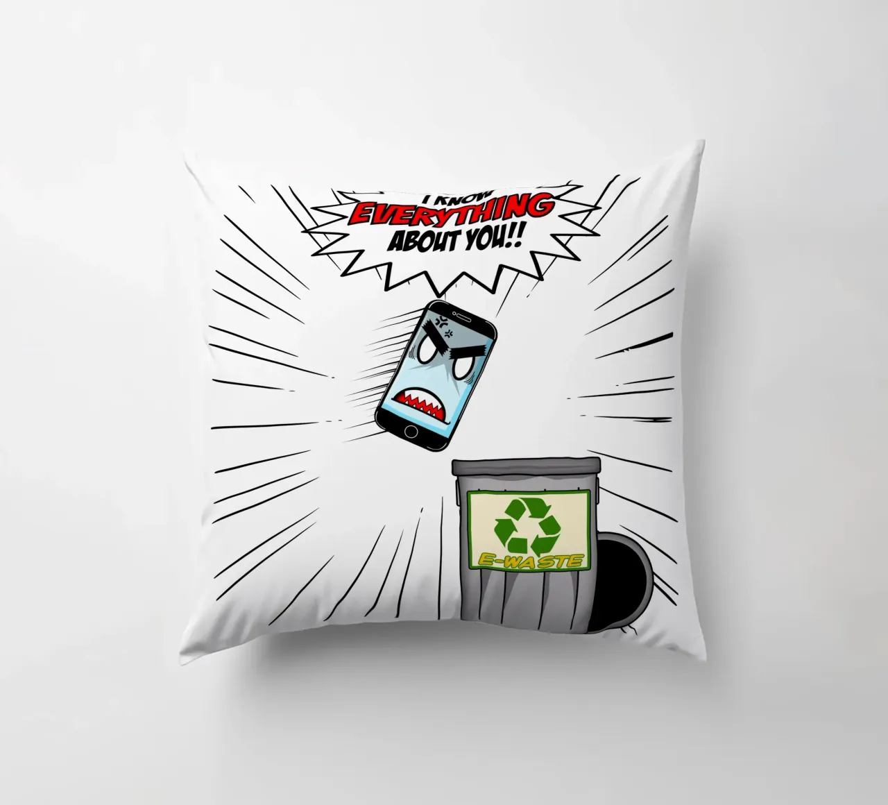 Telefono divertente Sarcasmo Umorismo Tech Geek Design cuscino da sillyindustries