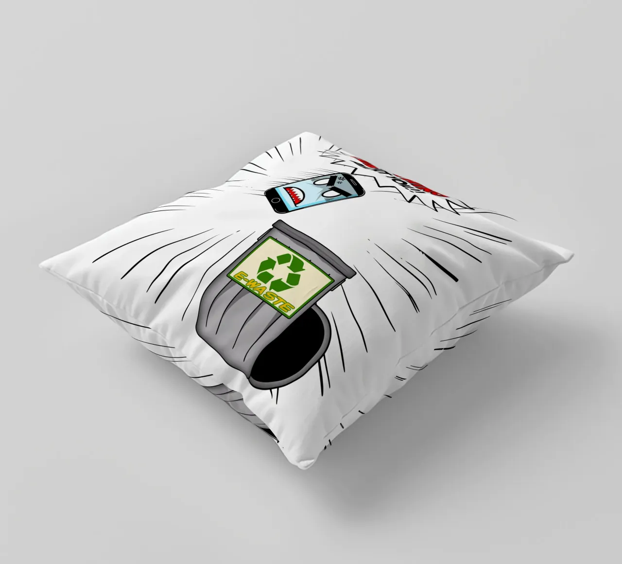 Telefono divertente Sarcasmo Umorismo Tech Geek Design cuscino da sillyindustries