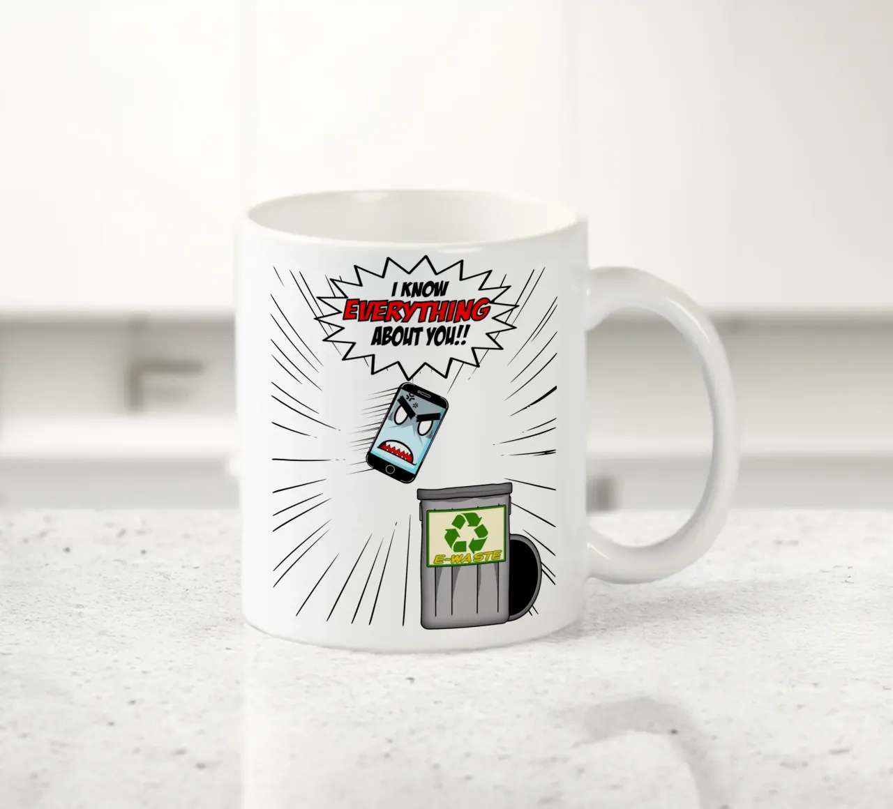 Telefono divertente Sarcasmo Umorismo Tech Geek Design tazza in ceramica da sillyindustries