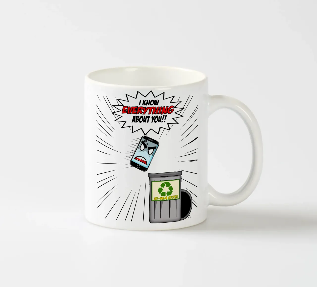 Telefono divertente Sarcasmo Umorismo Tech Geek Design tazza in ceramica da sillyindustries