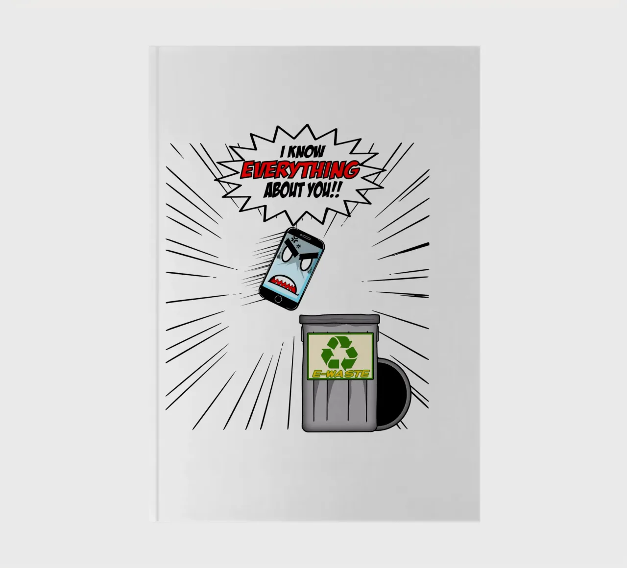 Funny Phone Sarcasm Humor Tech Geek Design notebook by sillyindustries
