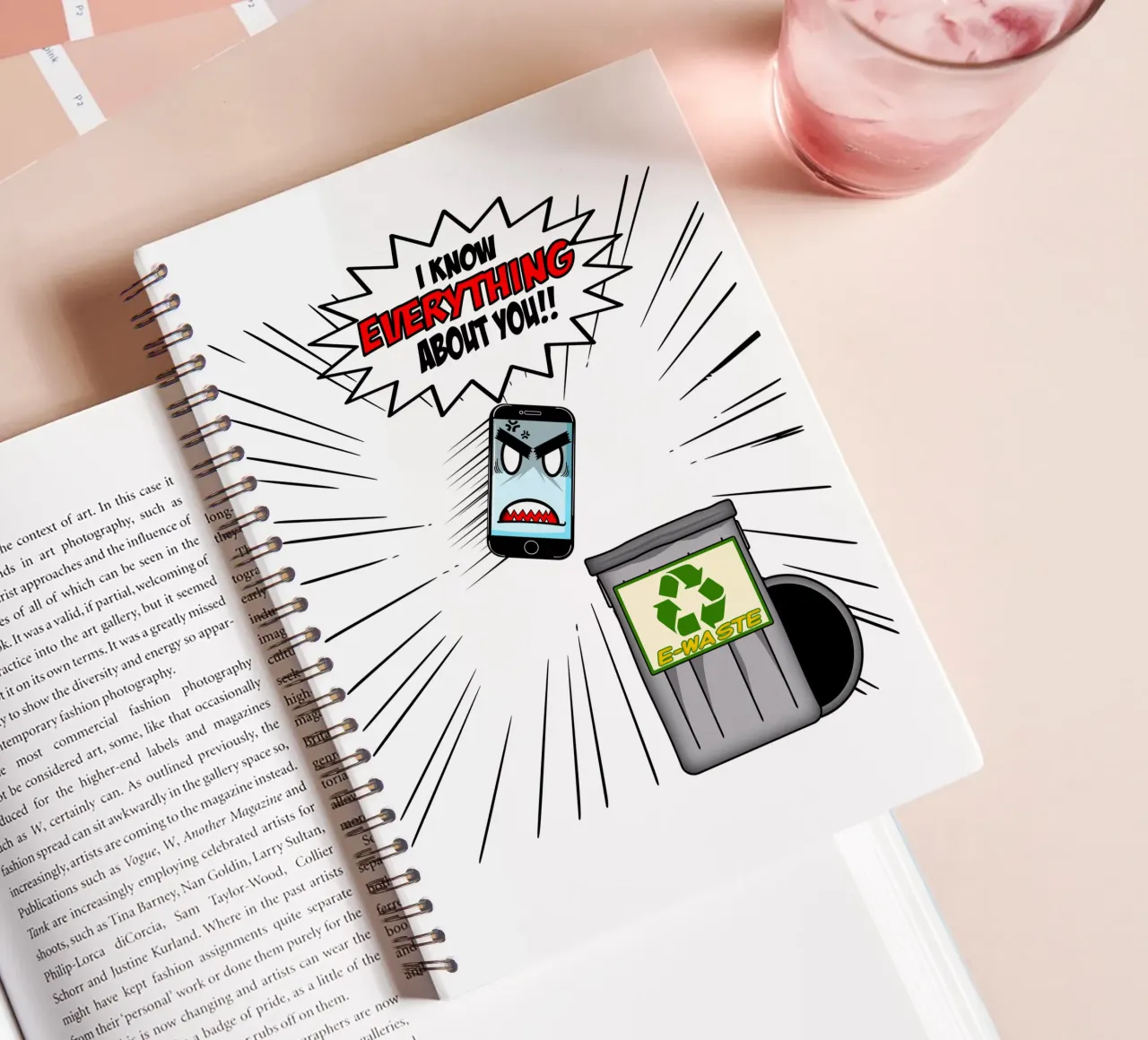 Funny Phone Sarcasm Humor Tech Geek Design spiral notebook by sillyindustries