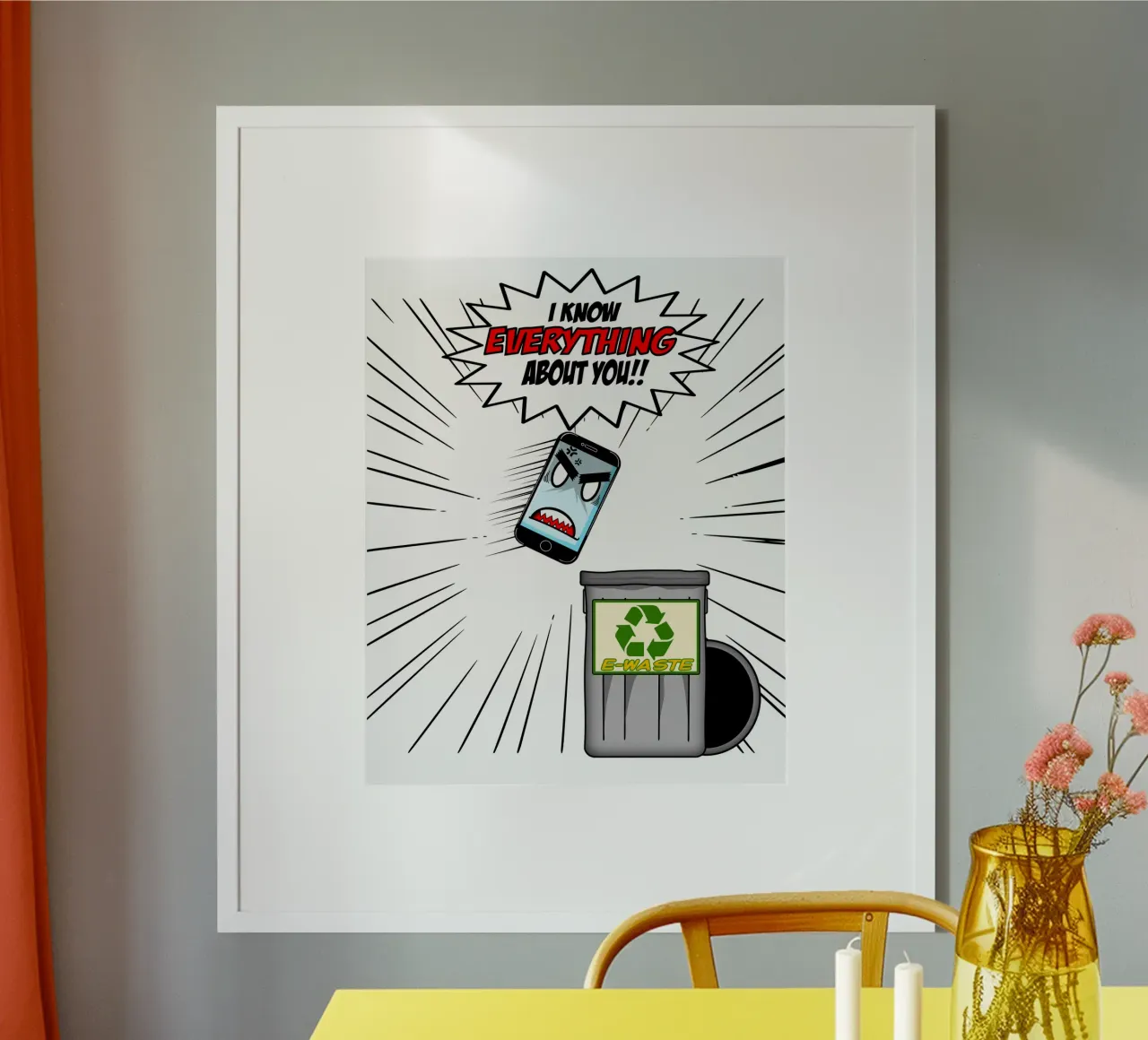 Lustige Telefon Sarkasmus Humor Tech Geek Design Poster mit Holzrahmen von sillyindustries