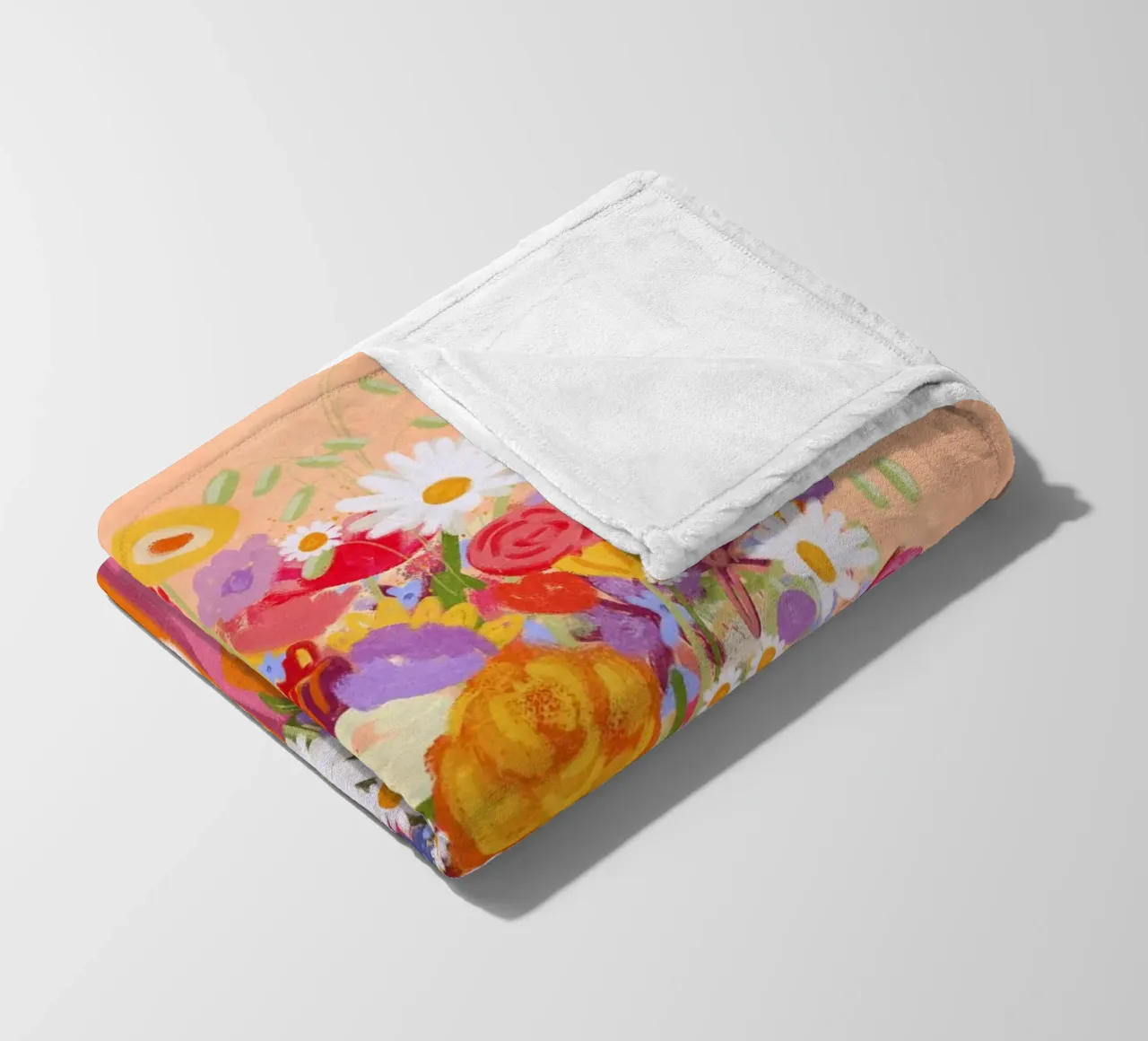 Fiori in vaso a strisce coperta in pile da Illustration Raissa Oltmanns