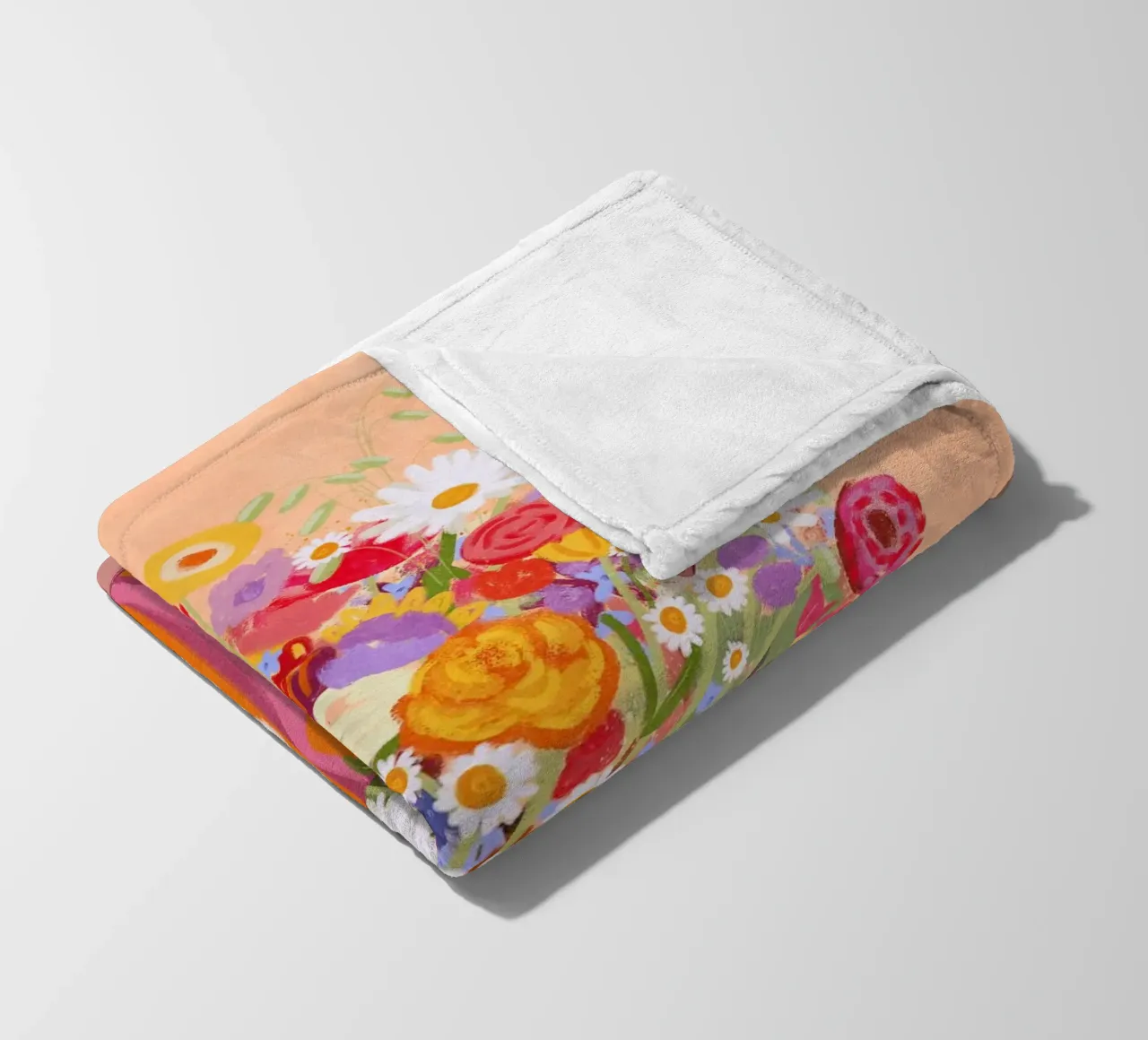 Fiori in vaso a strisce coperta in pile da Illustration Raissa Oltmanns