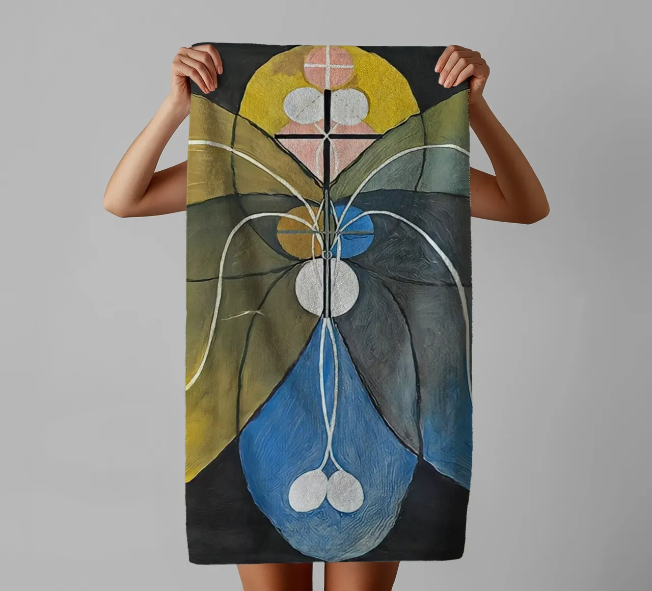 Hilma af Klint - Evolution n° 9 Groupe VI serviette de bain de William Store