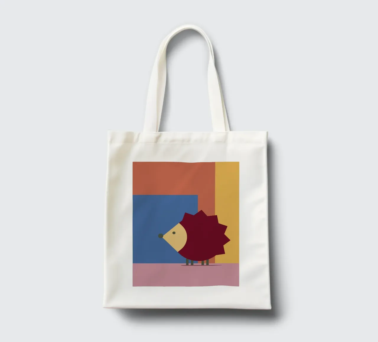 Geometrischer Igel – Bauhaus inspiriert borsa in juta da DARIA IVANOVNA