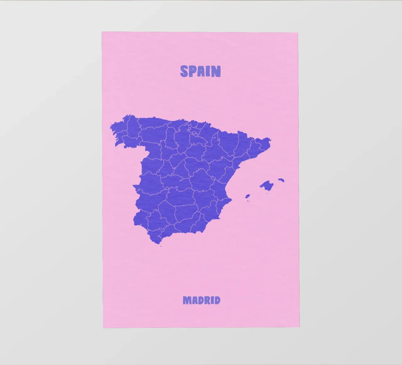 Spain Minimal Map telo in pvc da Attaboy Dsgn