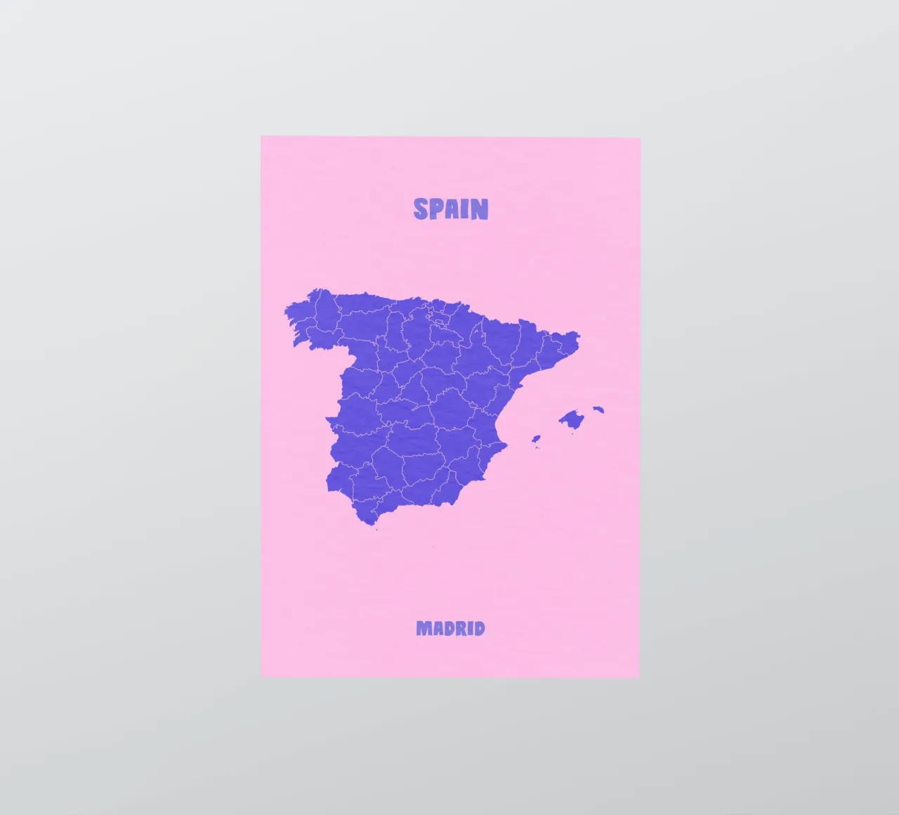 Spain Minimal Map adesivo da Attaboy Dsgn