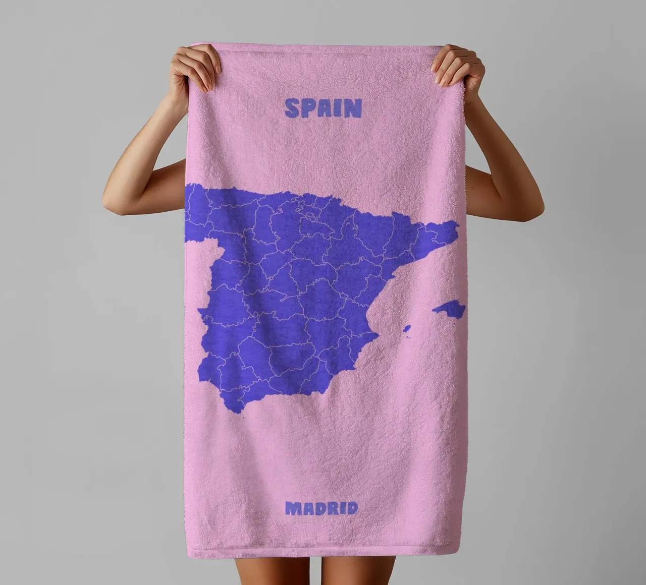 Spain Minimal Map asciugamano da bagno da Attaboy Dsgn