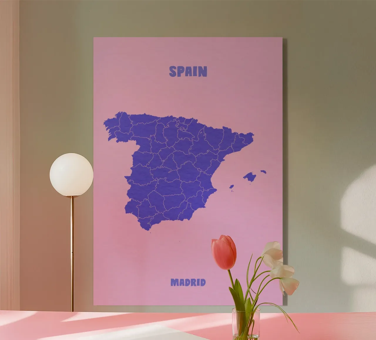 Spain Minimal Map plexiglass da Attaboy Dsgn