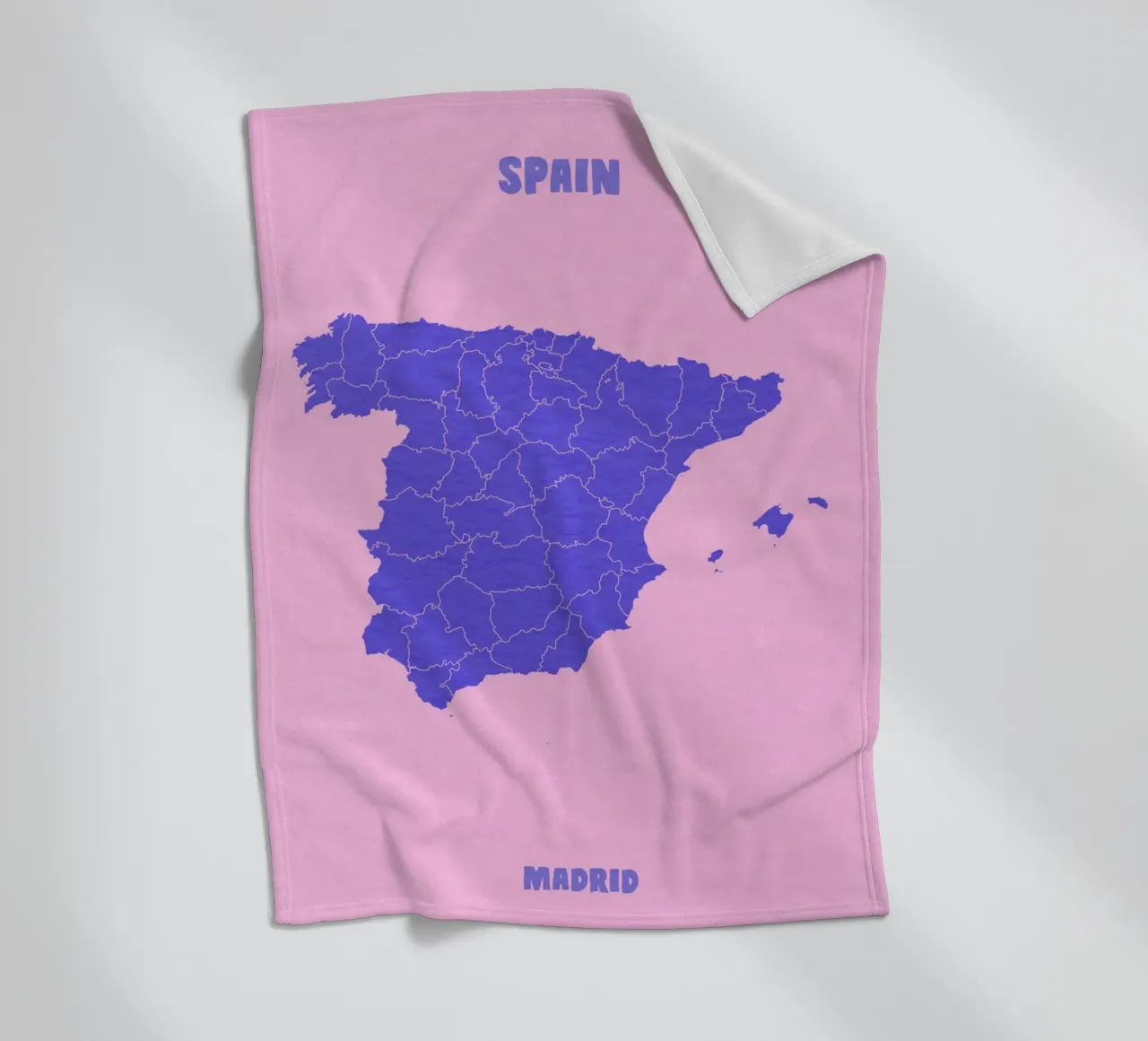 Spain Minimal Map coperta in pile da Attaboy Dsgn
