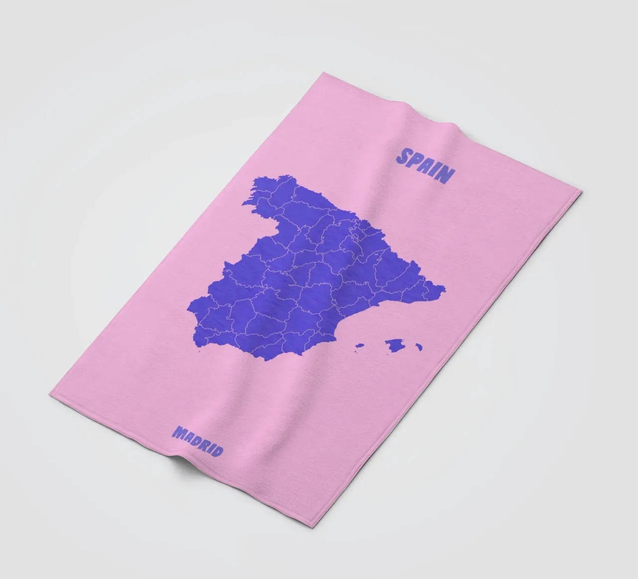 Spain Minimal Map coperta in pile da Attaboy Dsgn