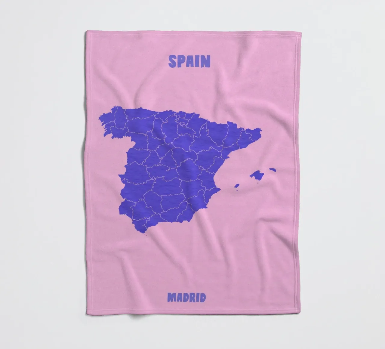 Spain Minimal Map coperta in pile da Attaboy Dsgn