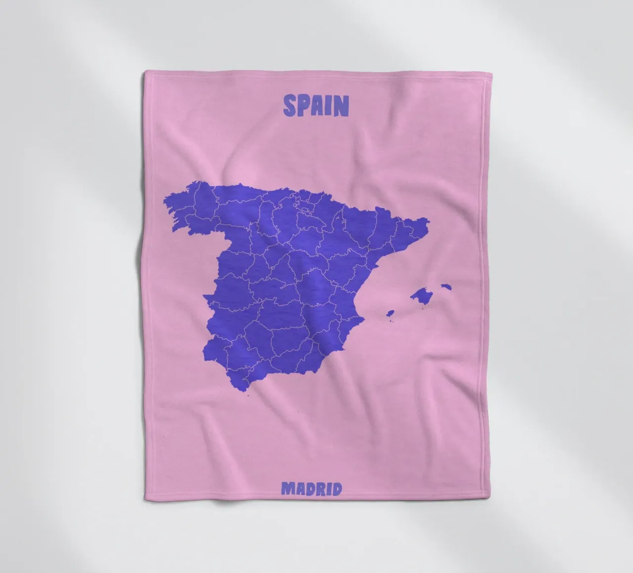 Spain Minimal Map coperta in pile da Attaboy Dsgn