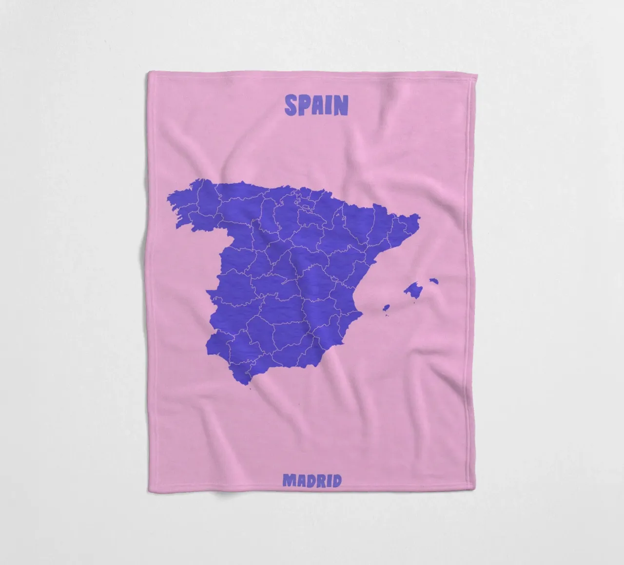 Spain Minimal Map coperta in pile da Attaboy Dsgn