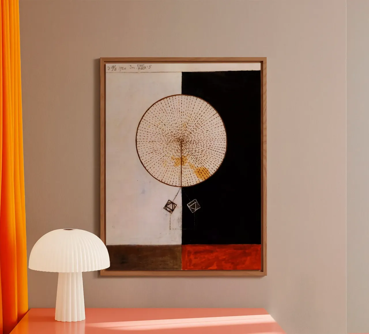 Hilma af Klint - Serie VII n. 5, 1920 alluminio dibond da William Store