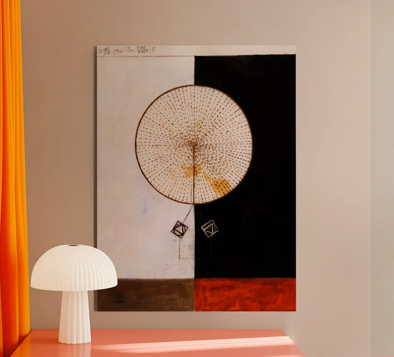 Hilma af Klint - Serie VII n. 5, 1920 alluminio dibond da William Store
