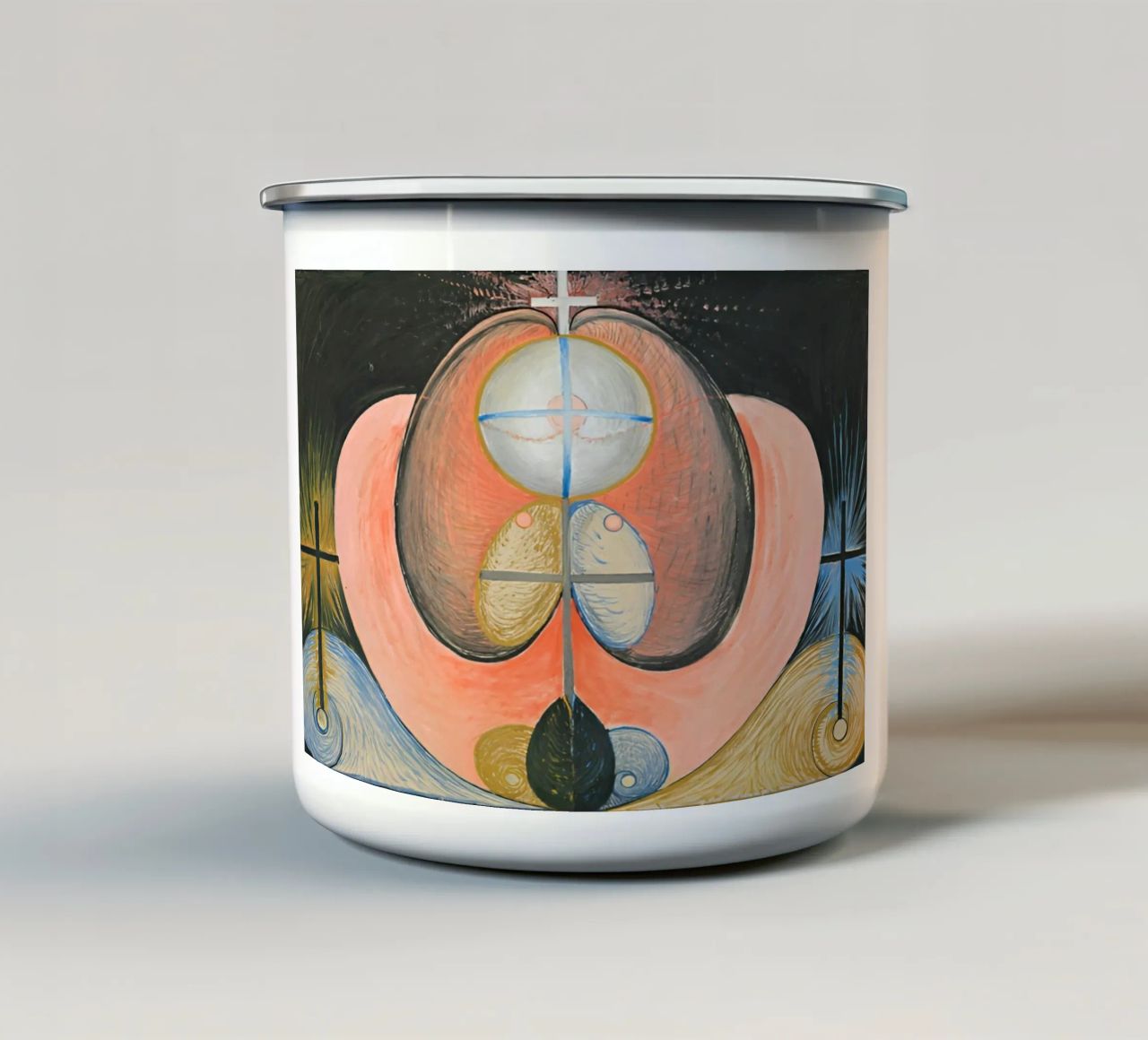Hilma Af Klint - L'evoluzione n. 10 tazza in smalto da William Store