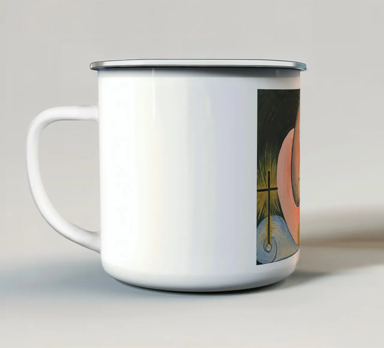Hilma Af Klint - L'evoluzione n. 10 tazza in smalto da William Store