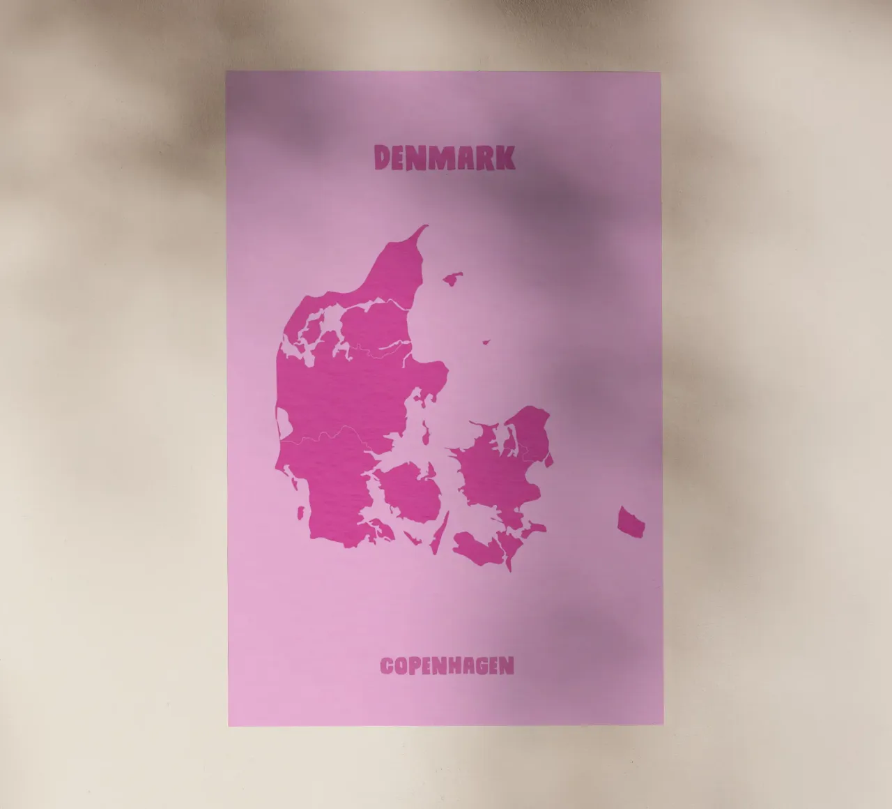 Denmark Copenhagen Map pellicola backlit da Attaboy Dsgn